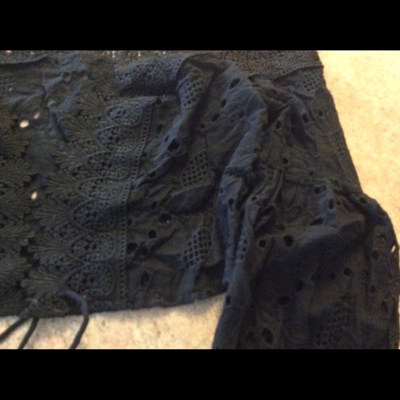 💜2 left black lace up crop top restocking all💜 - Picture 5 of 8